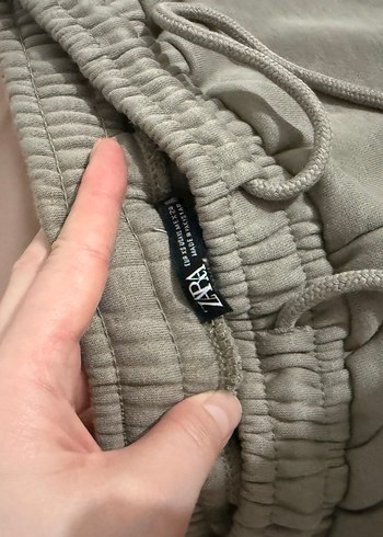 Zara Bej Kadın pamuklu  Bol Kesim Eşofman Altı - Görsel 11