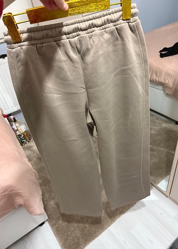 Zara Bej Kadın pamuklu  Bol Kesim Eşofman Altı - Görsel 6