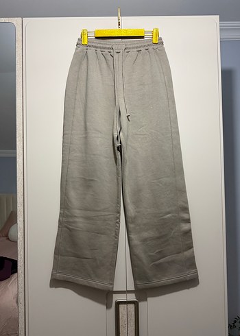 Zara Bej Kadın pamuklu  Bol Kesim Eşofman Altı - Görsel 3