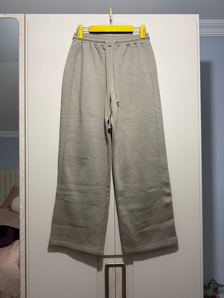 Zara Bej Kadın pamuklu  Bol Kesim Eşofman Altı - Görsel 2