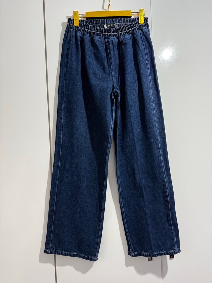 Kadın Lacivert Denim Ceket ve Pantolon Takımı - Görsel 2