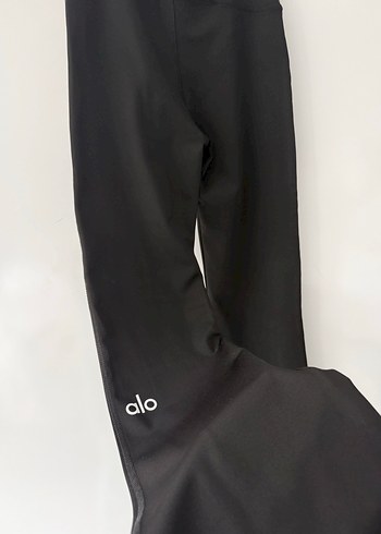 Alo Siyah Rahat Kesim İspanyol Paça Kadın Pantolon - Görsel 10