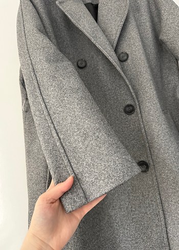 Gri Kuşaklı Uzun Kaban - Görsel 6