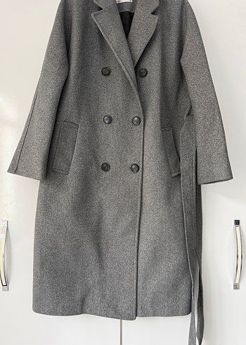 Gri Kuşaklı Uzun Kaban - Görsel 4