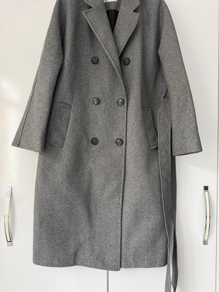 Gri Kuşaklı Uzun Kaban - Görsel 4