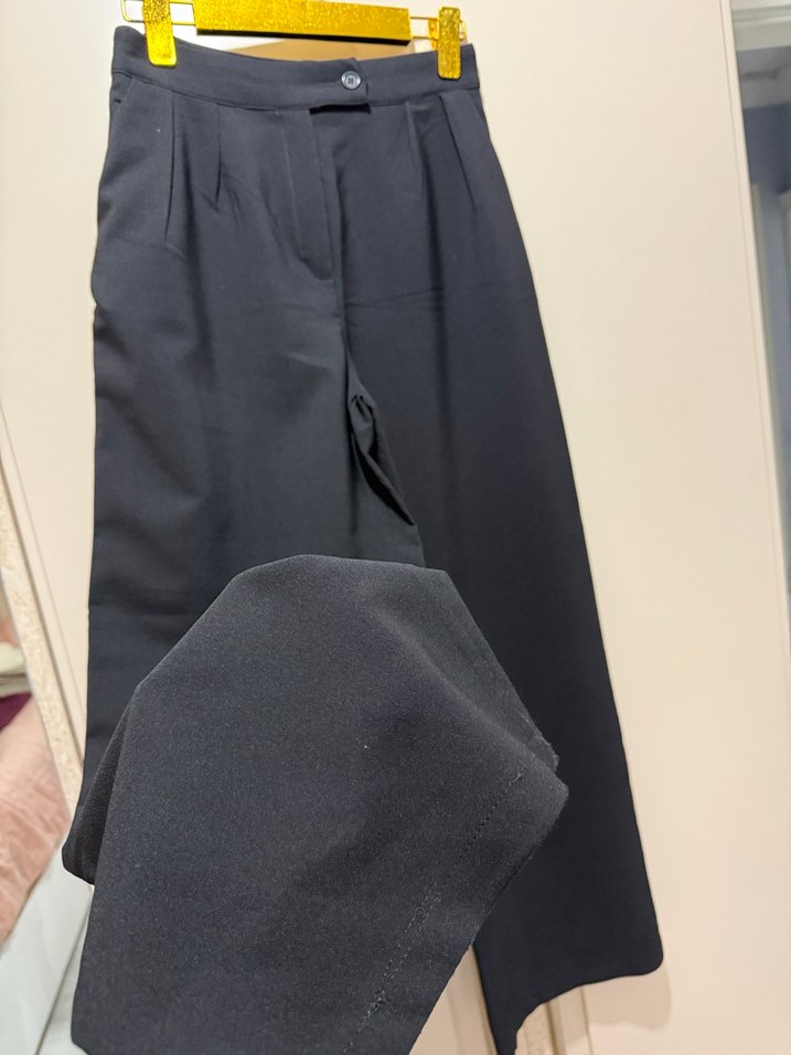 Siyah  Kumaş Kadın Pantolon - Görsel 2