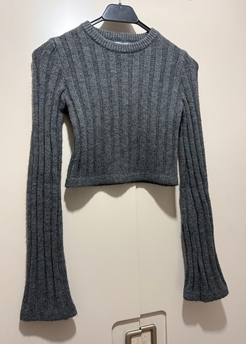 Bershka Gri Triko Kadın Kazak - Görsel 9