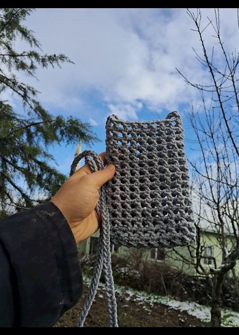 el örgüsü telefon çantası