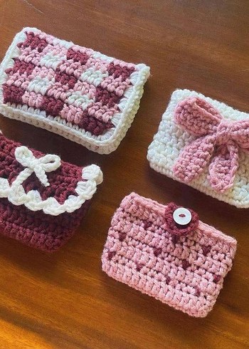 el örgüsü mini cüzdan - Görsel 2