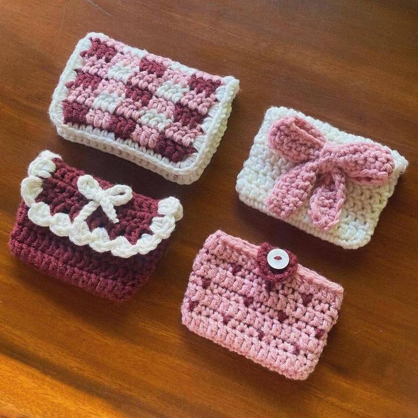 el örgüsü mini cüzdan - Görsel 2