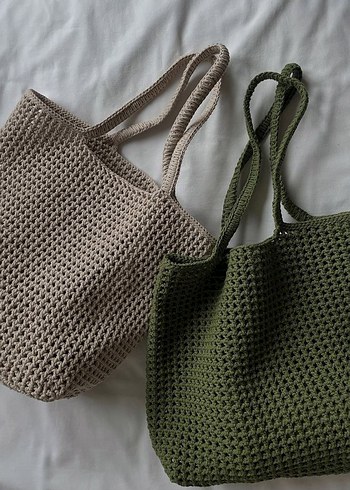 El örgüsü vintage Pinterest çanta - Görsel 2