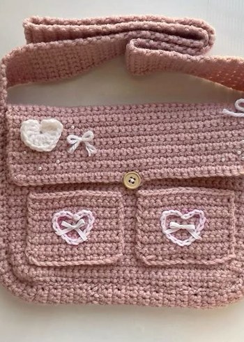 el örgüsü vintage pinterest çanta - Görsel 3