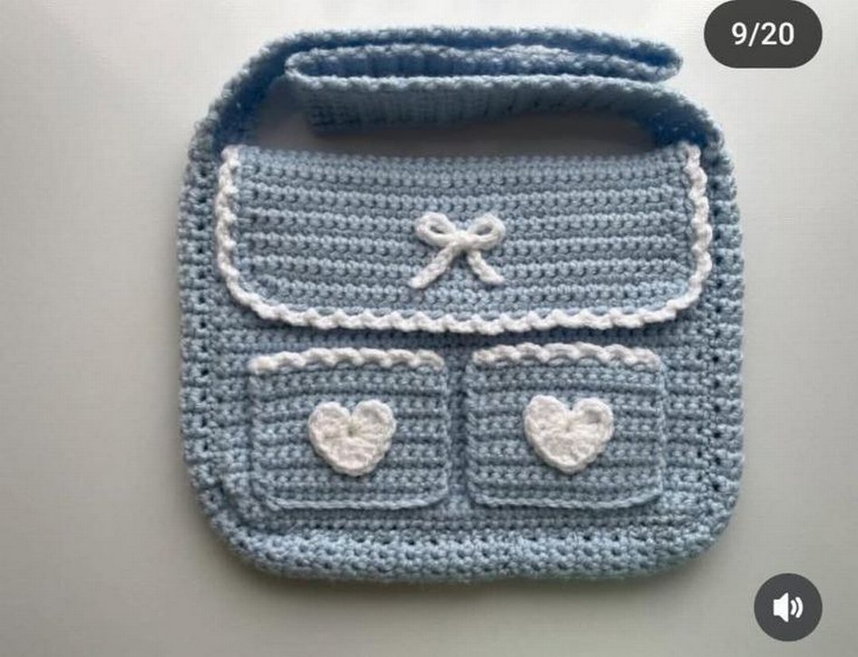 el örgüsü vintage pinterest çanta - Görsel 2