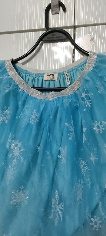 9 Yaş Beden mavi Renk Elsa Kostüm