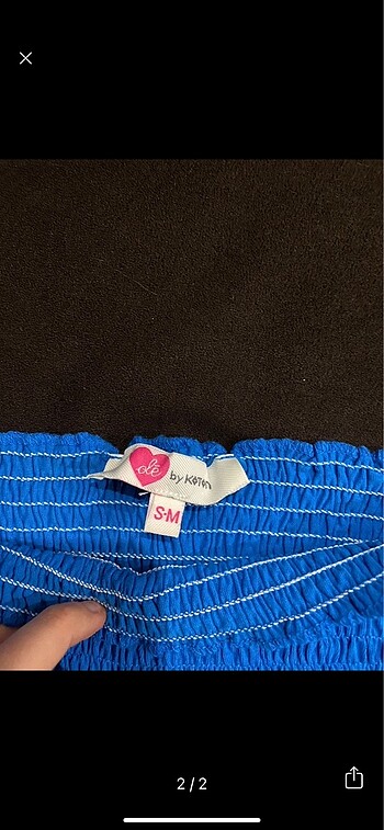 Koton koton omuzları açık mavi bluz S-M beden