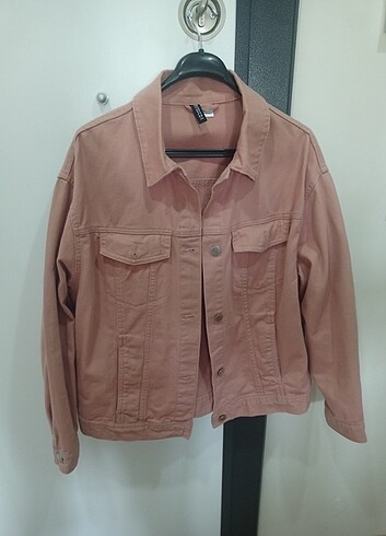 l Beden pembe Renk H&m Kadın Kot Ceket 