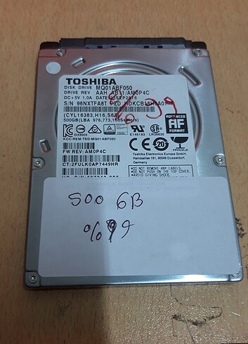 500 Gb Notebook Hdd ? Saglik Saglam