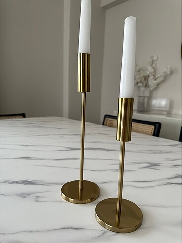 Hmhome gold şamdan mumluk