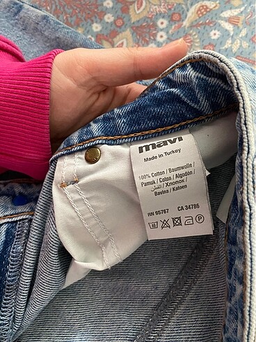 36 Beden mavi Renk Mavi jean