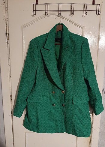 Zara Zumrut Yesili Dokulu Blazer Ceket 44