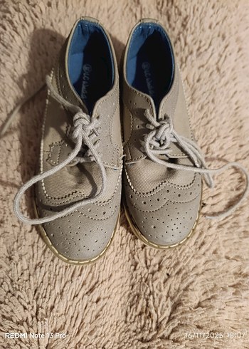 Bej Süet Erkek Çocuk Özel Gün Ayakkabısı(28) - Görsel 2