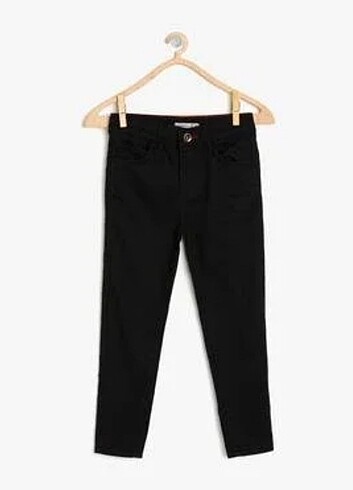 Siyah A Nakışlı Fermuarlı Erkek Pantolon (S)