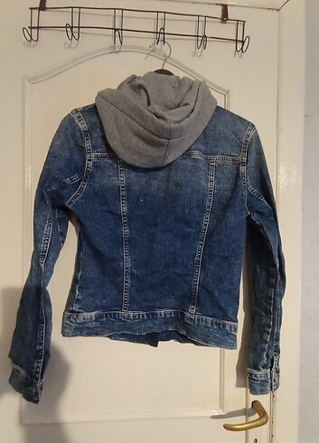s Beden mavi Renk Mavi jeans unisex kot ceket (S)