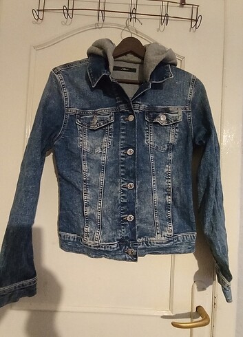 s Beden Mavi jeans unisex kot ceket (S)