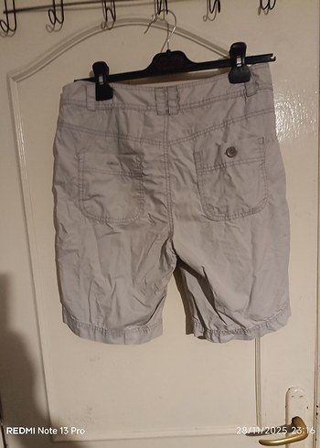 LCW Gri Keten Kemerli Şort(38) - Görsel 3