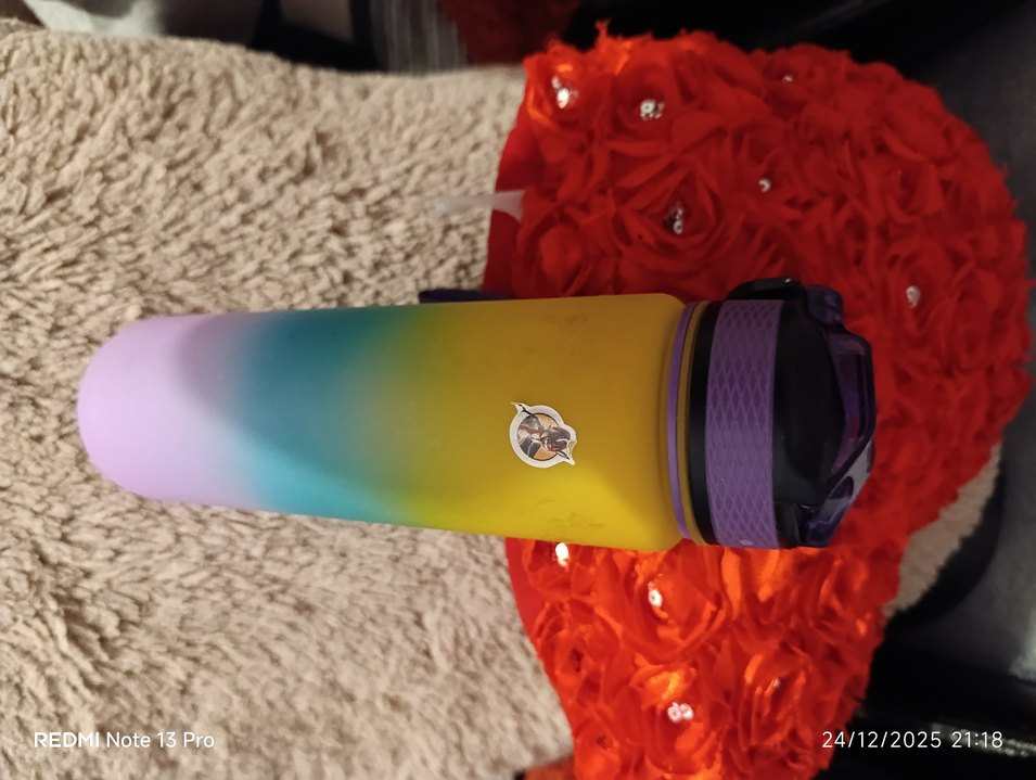 renkli şişesi ile termos - Görsel 2