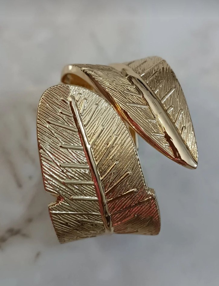 yaprak desenli kelepçe Bileklik - Görsel 2