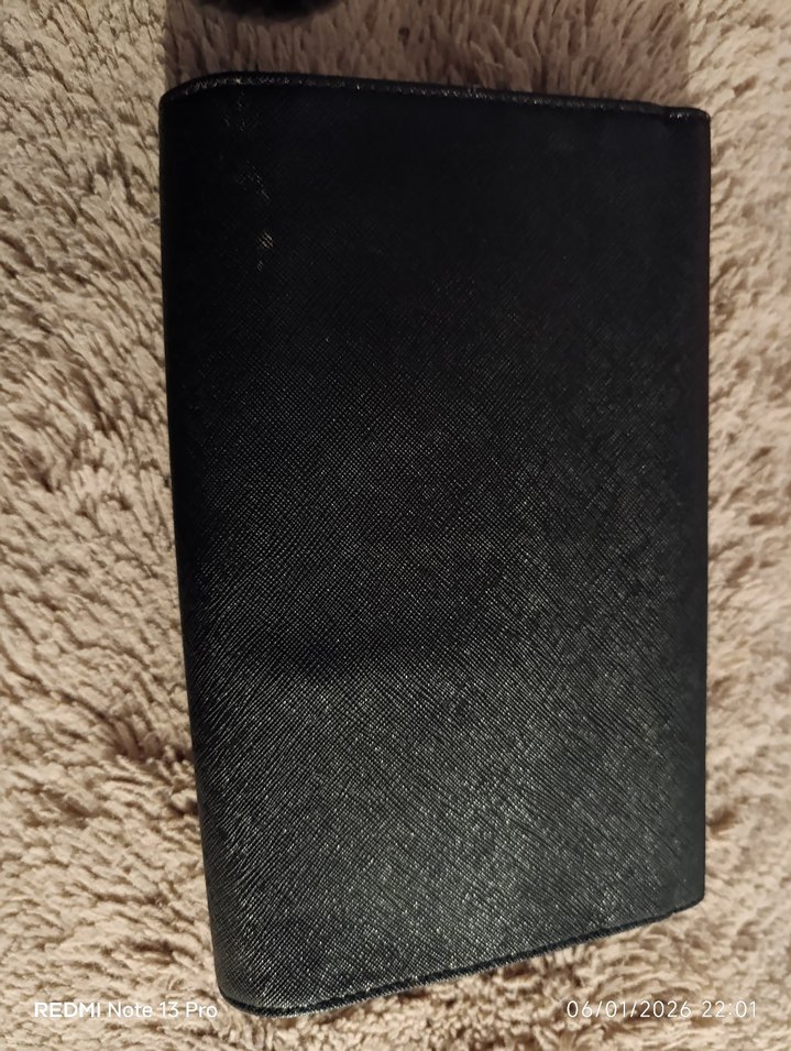 Klasik Siyah Deri  Kadın Portföy Çanta - Görsel 4