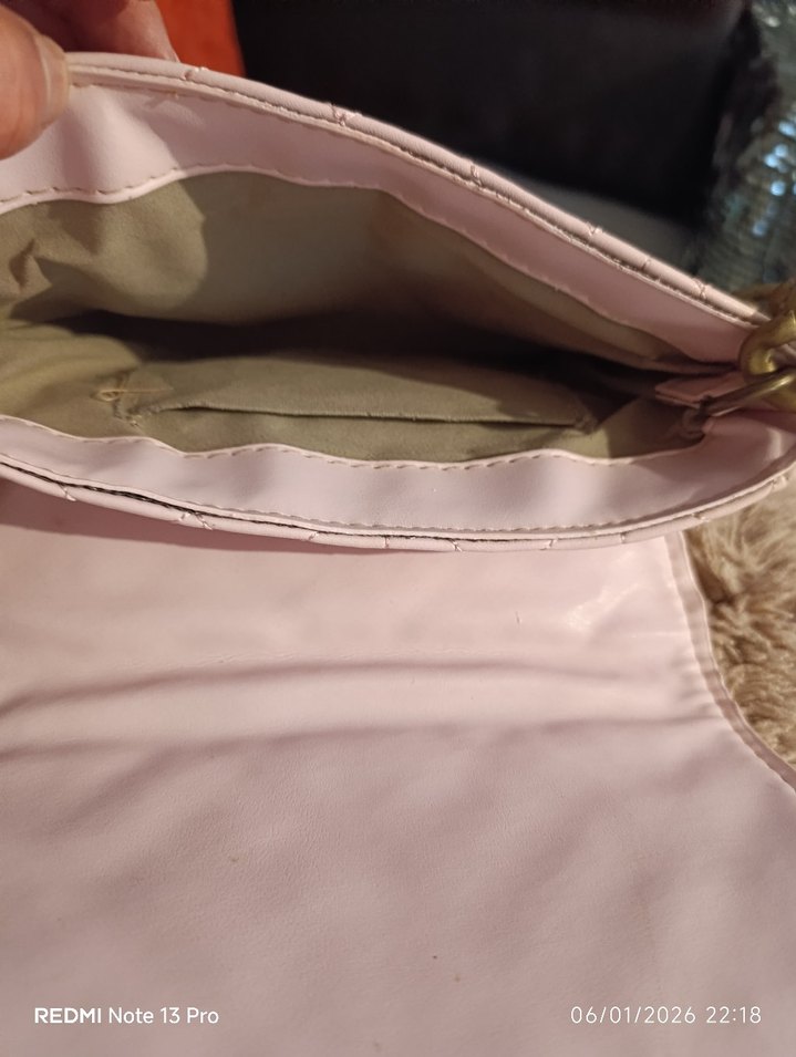 Zincir Detaylı Pembe Kadın Omuz Çantası - Görsel 3