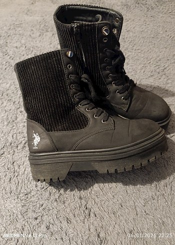 Siyah Kalın Topuklu Kadın Bot - Görsel 6