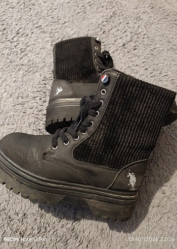 Siyah Kalın Topuklu Kadın Bot - Görsel 7