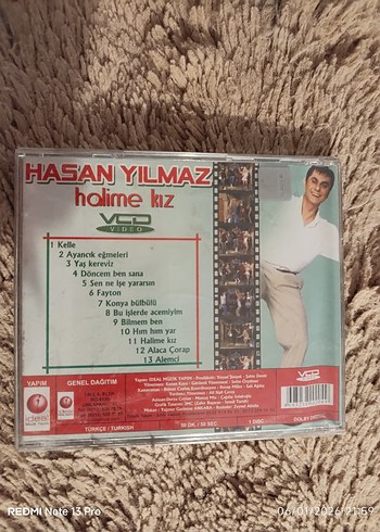 Hasan Yılmaz - Halime Kız CD orjinal - Görsel 2