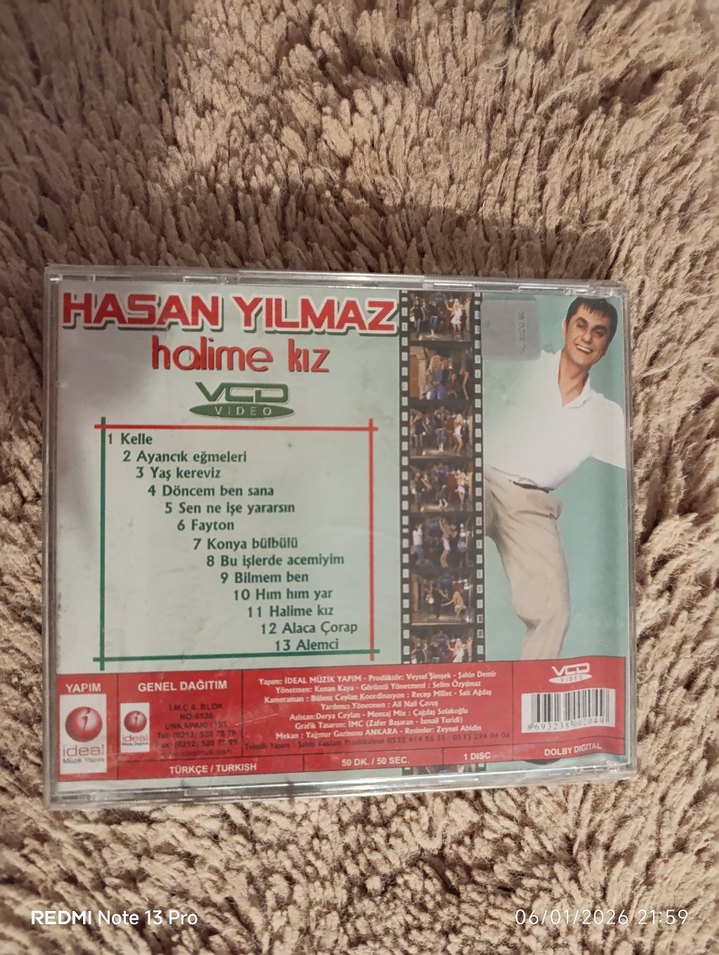 Hasan Yılmaz - Halime Kız CD orjinal - Görsel 2