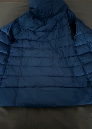 Koyu Mavi Kapüşonlu Kadın Yelek - Görsel 4