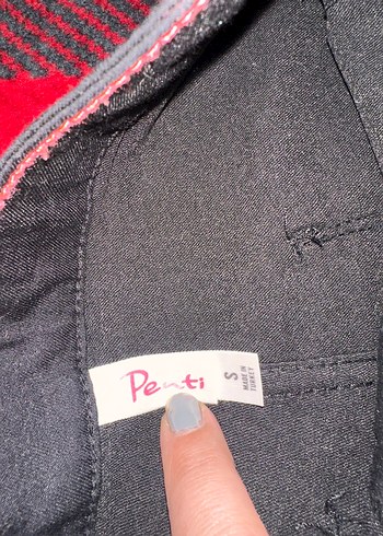 Siyah Kemerli Midi Kadın Kumaş Pantolon - Görsel 2