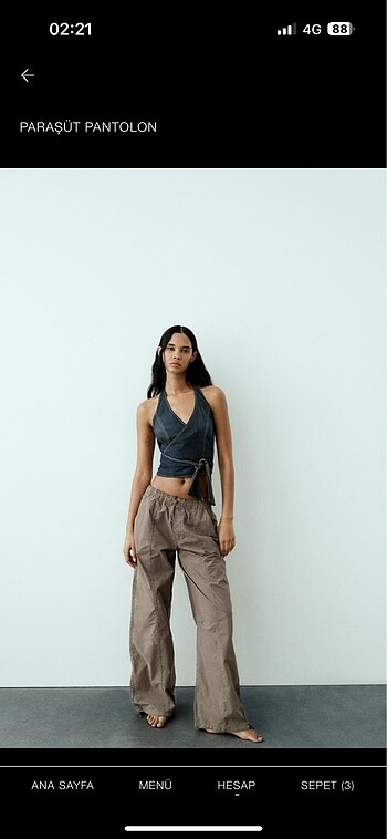 Zara Paraşüt Pantolon