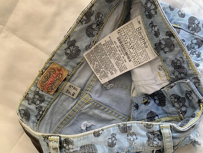 xs Beden Bershka denim mini şort