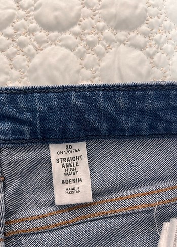 Kadın Mavi Midi Denim Kot Pantolon - Görsel 2