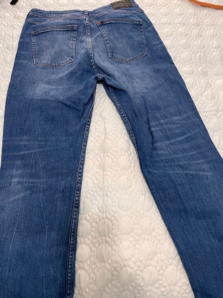 Kadın Mavi Midi Denim Kot Pantolon - Görsel 3