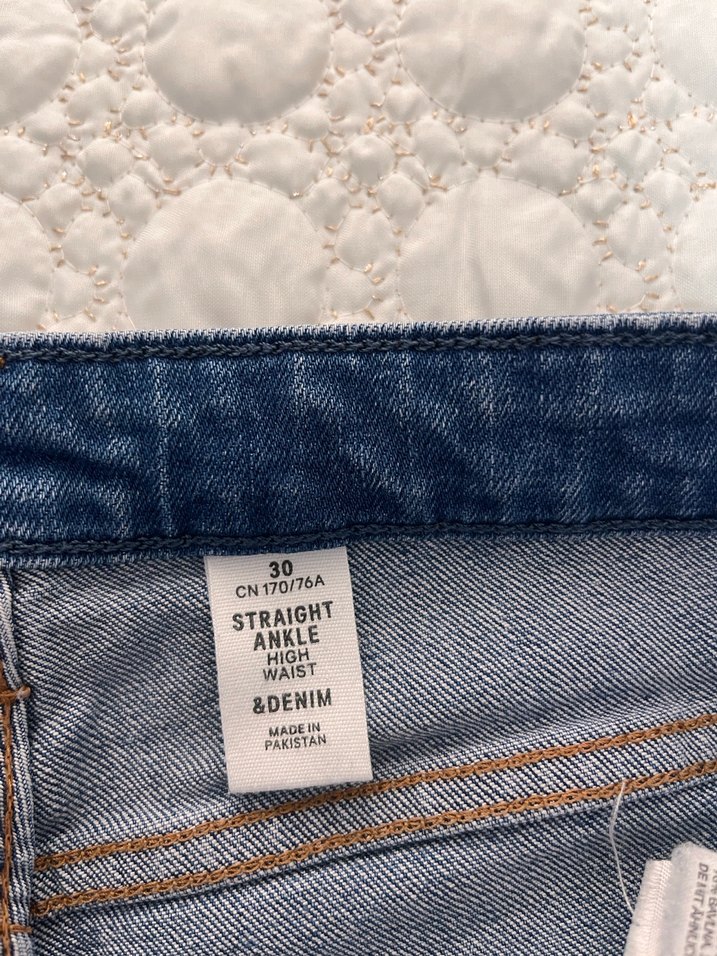 Kadın Mavi Midi Denim Kot Pantolon - Görsel 2