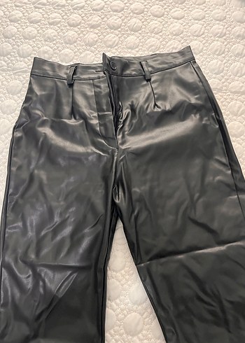 İspanyol paça deri pantolon - Görsel 2