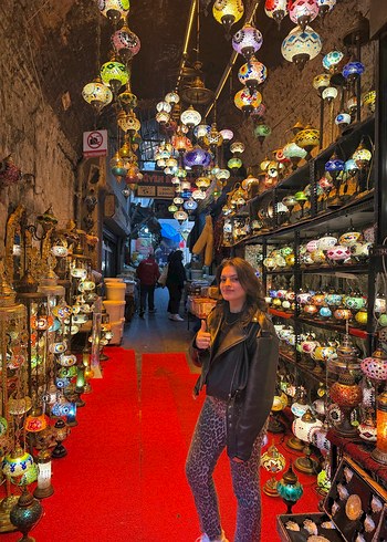 Kadın Leopar Desenli Suni Kürklü kot Pantolon - Görsel 4