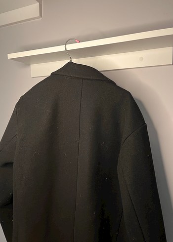 Siyah Düz Kesim Kaban - Görsel 3