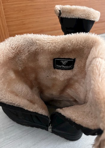 Kürklü Bej Dolgu Topuk Kar botu - Görsel 3