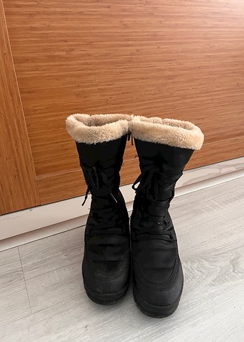 Kürklü Bej Dolgu Topuk Kar botu - Görsel 2