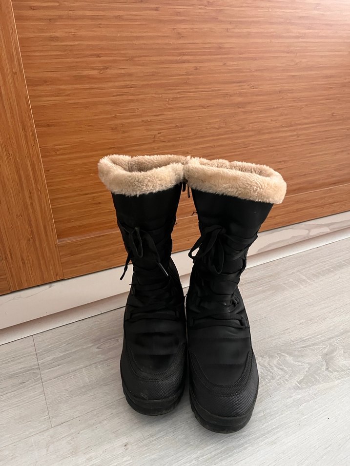 Kürklü Bej Dolgu Topuk Kar botu - Görsel 2